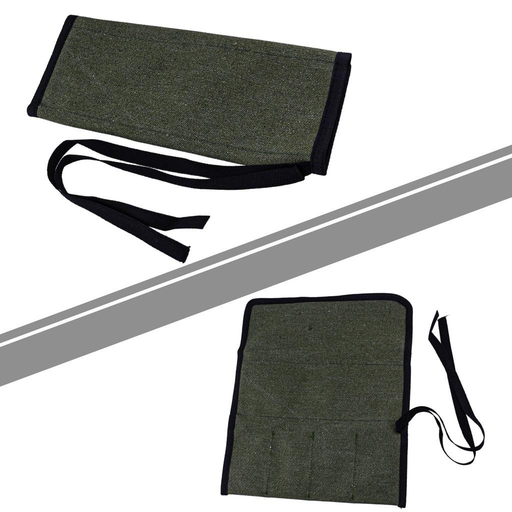 Canvas Tool Organizer Tool Roll Up Pouch High-quality Canvas Multiple Pockets Design Sturdy Material Compact And Lightweight