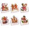 6 Pcs DIY Rhinestone Painting Birthday Gnome Greeting Card Kit 5D Rhinestone Art Birthday Cards for Adults Kids Anniversary Holiday Gifts