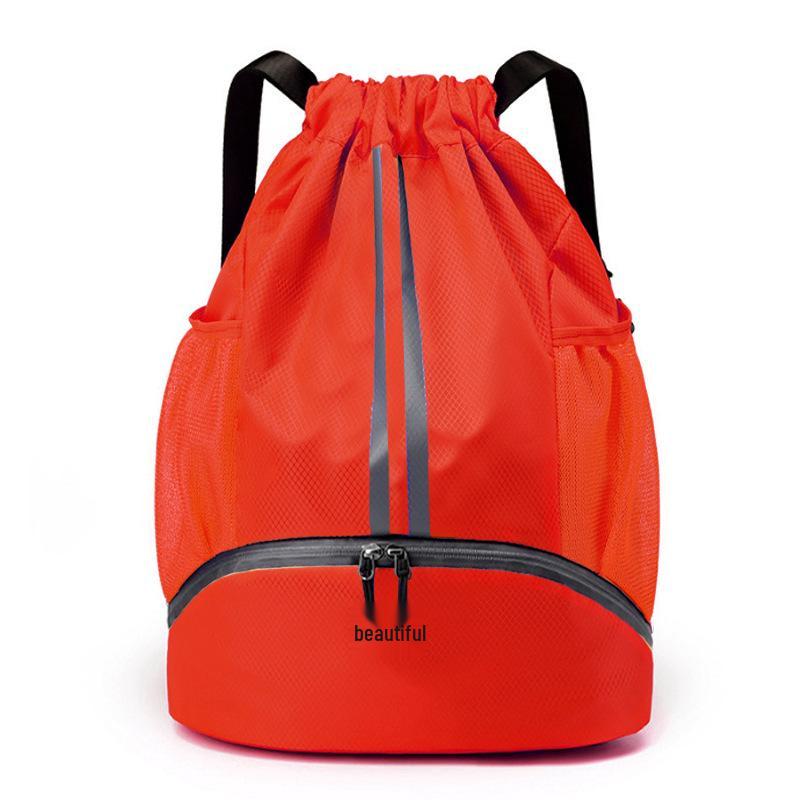 Sportbeutel mit Kordelzug und Nass- und Trockenfächern für Basketball, Fußball, Schwimmen - Unisex Leichter Rucksack