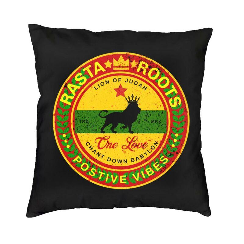 Lion Of Judah Rasta Jamaican Reggae Cushion Cover 45x45cm Home Decor Printing Throw Pillow for Living Room Doublesided