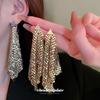 Silver needle triangle sequined irregular earrings personalized exaggerated design metal stud earrings earrings fashion commuter earrings