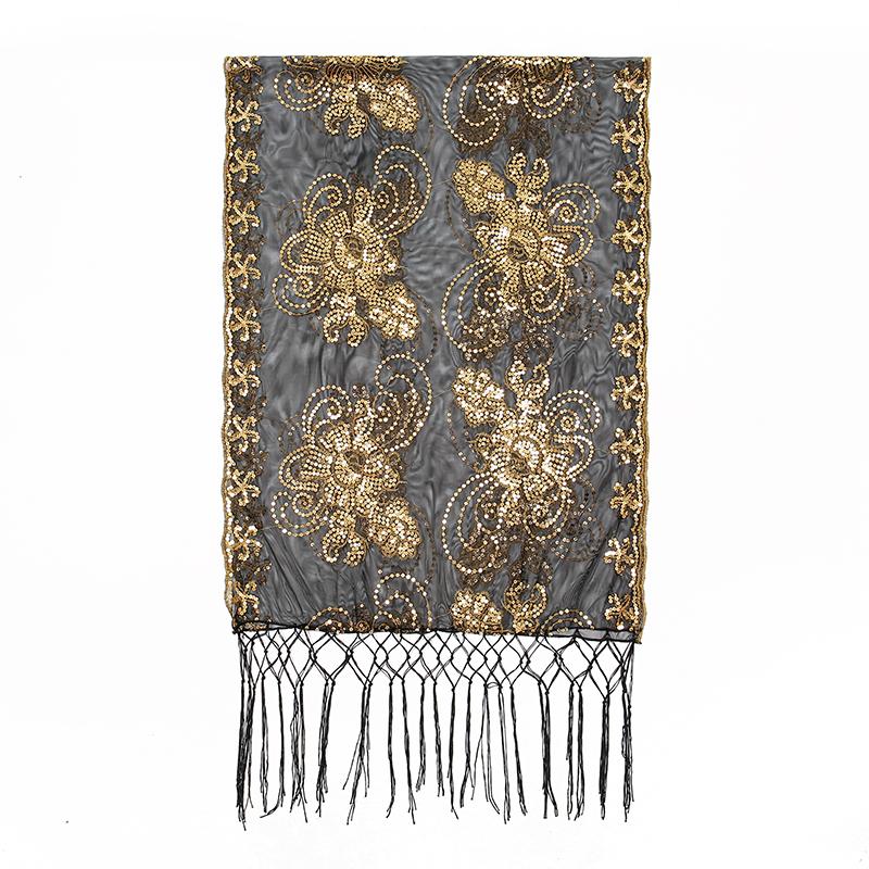 New Sequins Scarf Shawls For Women Evening Dresses Elegant Shawls Female Golden Sparkling Metallic Scarf Shiny Shawls Wraps