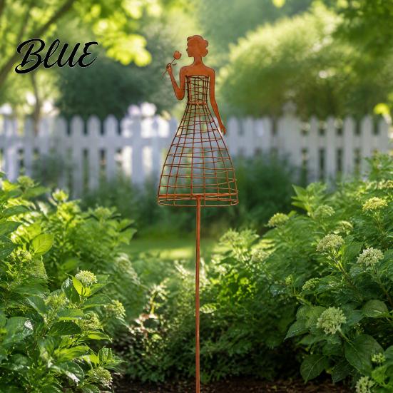 Romantic Garden Decor Metal Elegant Lady Trellis for Climbing Plants Weatherproof Plant Support Stake Iron Vine Pergola Decorative Woman Silhouette