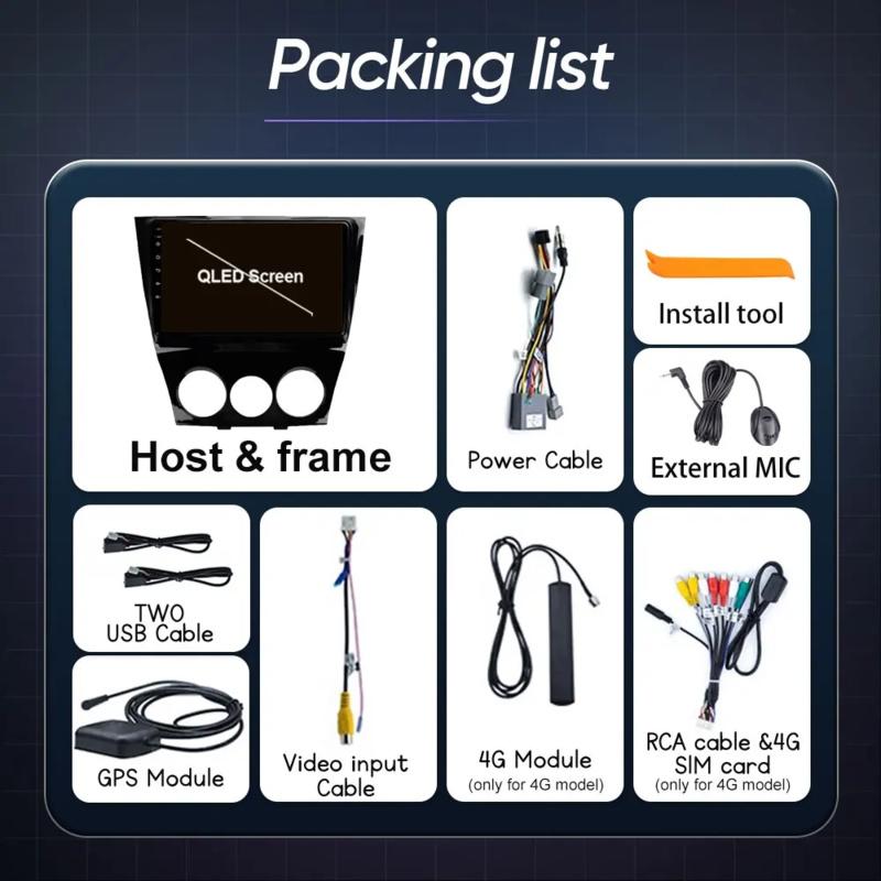 For Mazda RX8 RX-8 2003 - 2008 Car Radio Android 14 Stereo Car Intelligent Systems GPS Wifi Navigation Car Video Player No 2din