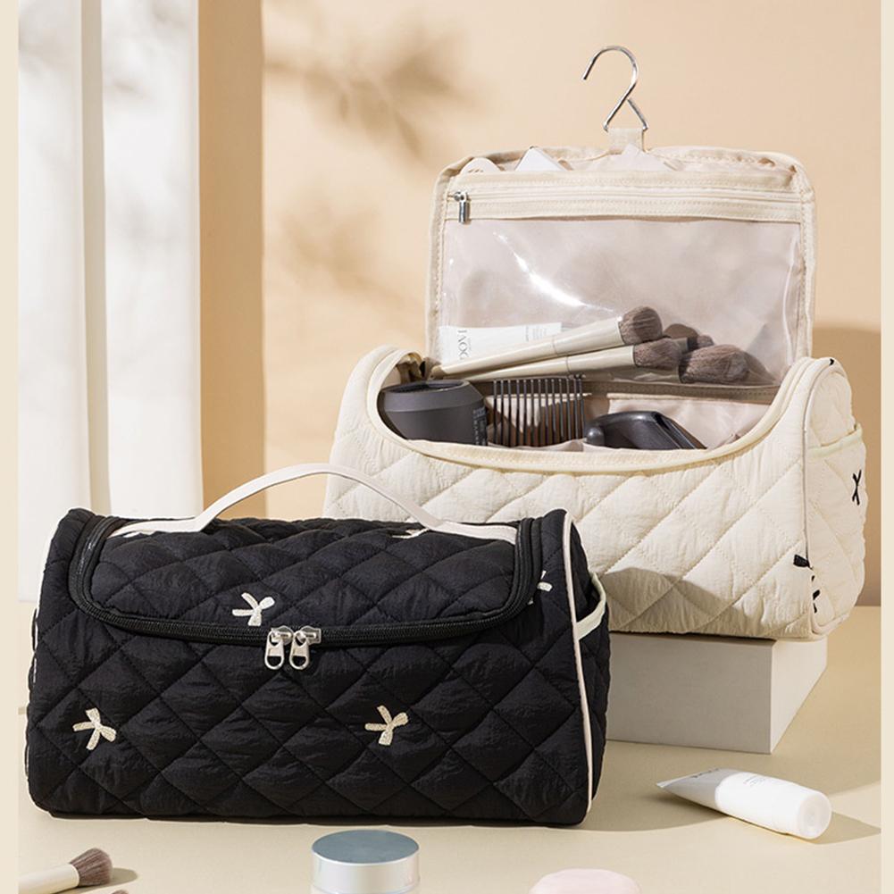 Floral Printed Cosmetic Bag Large Capacity Travel Makeup Case Toiletry Organizer Bag for Women Girls Travel