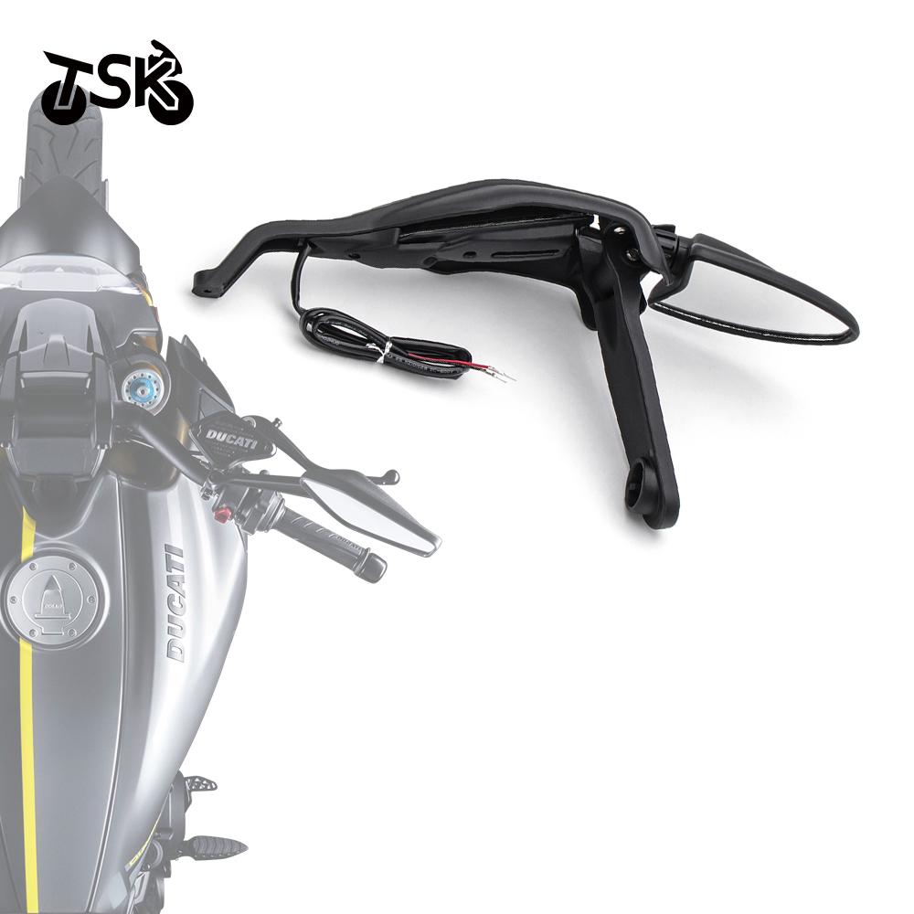 LED Motorcycle Handle Wind Shield Handguards For DUCATI 796 Hypermotard 1100S 2008-2009 1100 EVO 2010-2012 Include Signal Lights