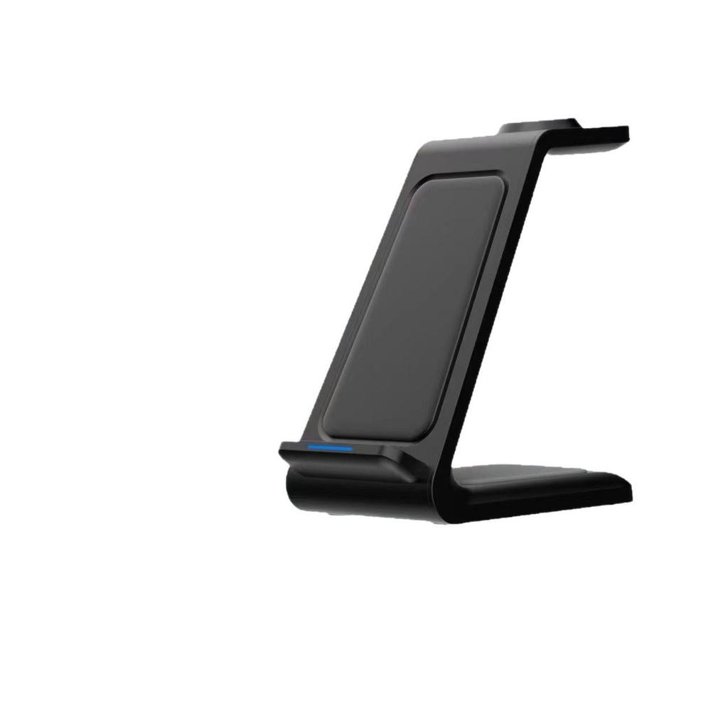 15W 3-in-1 Vertikaler Schneller Kabelloser Ladeständer für Apple Handys, Uhren und Ohrhörer