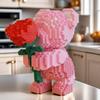Non-Toxic 7565 Building Block Rose Bear A Romantic Bear With A Hand-Held Rose Suitable For Gift Giving A Perfect Choice For Companion