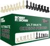 Bobby Fischer Ultimate Chess Pieces Set, Staunton Plastic Tournament Chess Set - Extra Queens, Triple Weighted