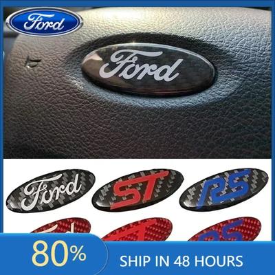 Car Sticker Ford 2025 Hot Epoxy Carbon Car Steering Wheel Sticker for Ford Edge Escape Fiesta Transit Ranger Fusion Focus 2 3 Mo