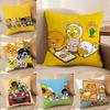 Cartoon Funny Fun Cute KAKAO Pillow Case Silky Elegant Comfort Sofa Bed  Invisible Zipper Beach Pillowcase