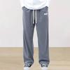 Spring and Autumn Solid Color Lace Sports Pants Simple Straight Leg Pants Men's Casual Pants Wide Leg Pants