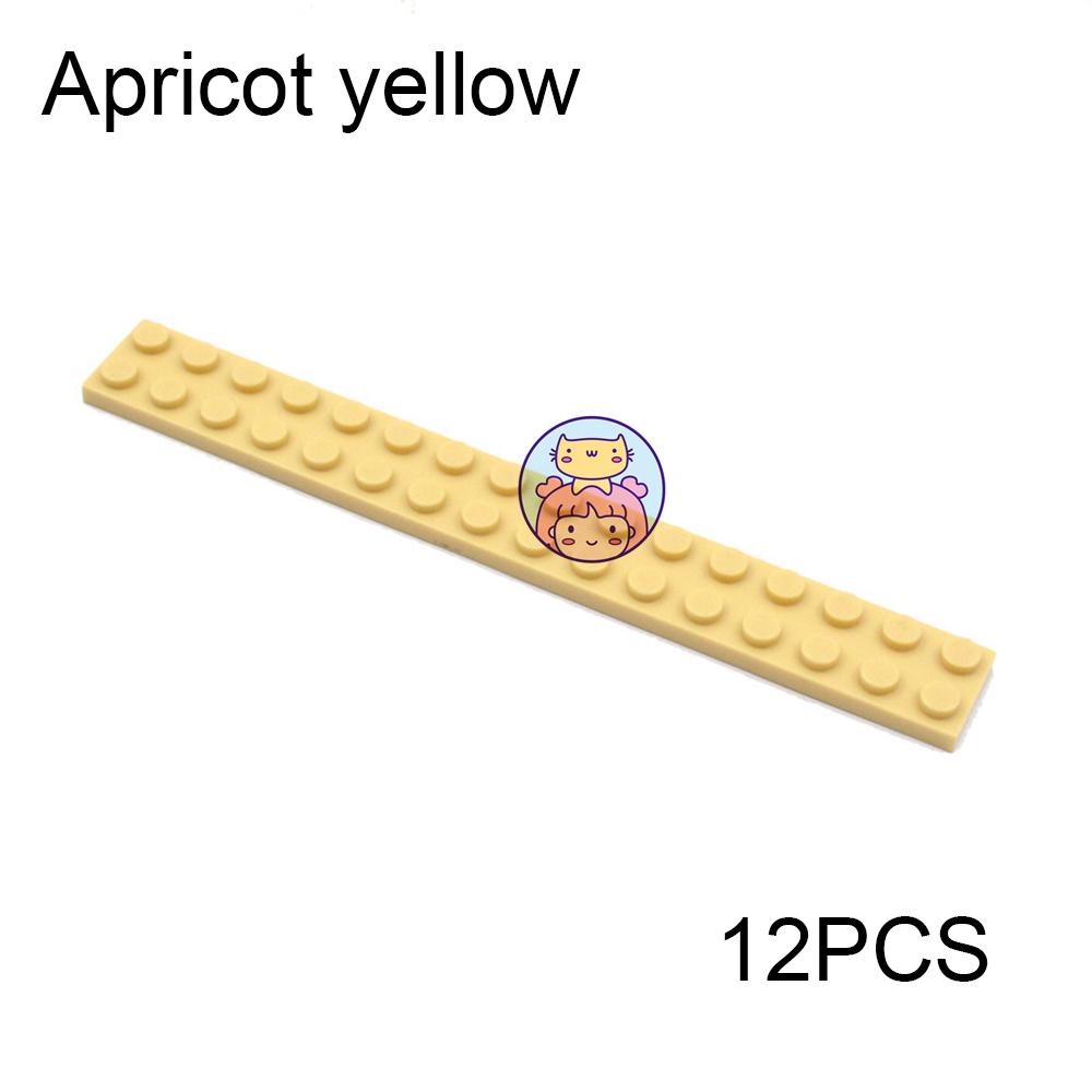 12PCS 2x16 Dots Thick Figures Bricks Assemblage Contruction Building Blocks Compatible With Educational Toys For Children