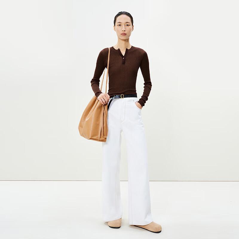

LESS 2025 Summer Slim Fit Straight Long Sleeve Sweater L