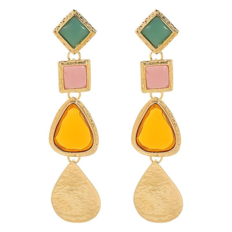 Fashion Resin Geometric Earrings, Irregular Design Earrings