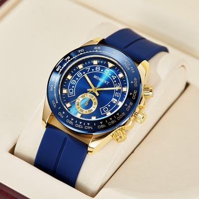 Herren-Quarzuhr Silikon Multifunktional Business Herrenuhr