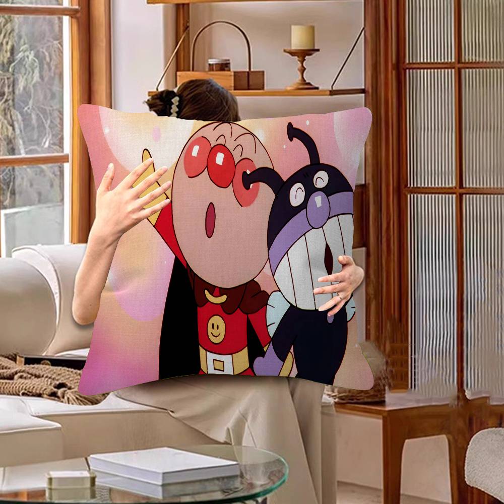 Anime Anpanman Movie Cushion Cover Car Throw Pillow Case For Sofa Car Christmas Gift 40x40cm 45x45cm