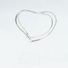 Great TIFFANY&Co. Pierce Open Heart Medium Hoops for both ears Silver AG925 Women Used