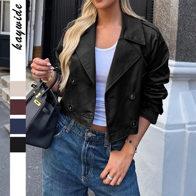 Women's Casual Button Long Sleeve Jacket 2025 Autumn and Winter