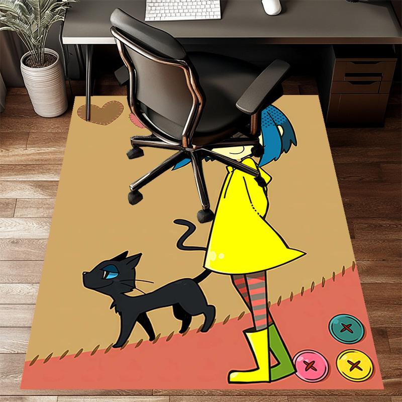1pc Coraline (6) Design Printed Area Rug Carpet for Bedroom Living Room Home Decor Rugs Mat Non Slip Mat Rug for Bedside