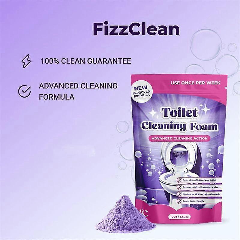 25-2026+1-10x Fizzclean Toilettenschaumreiniger, Insta-Action Fizzclean Schaumreiniger