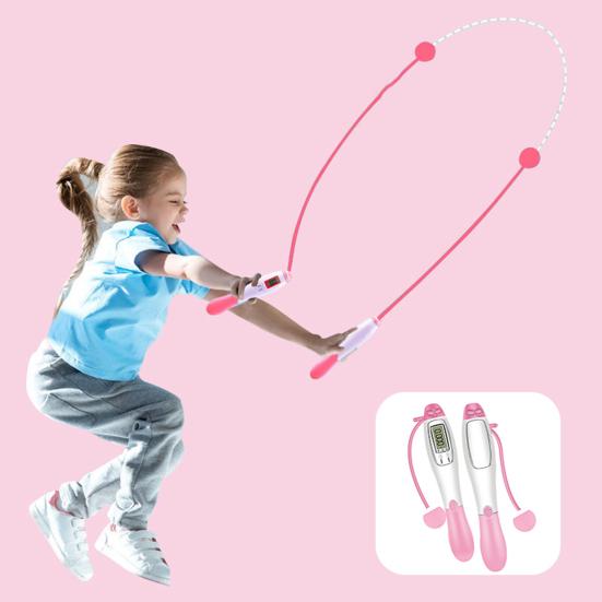 Cordless Jump Rope Digital Counting Non-slip Handle Adjustable Comfortable Grip 360-Degree Rotatable Electronic Counting Skipping Rope Jump Rope