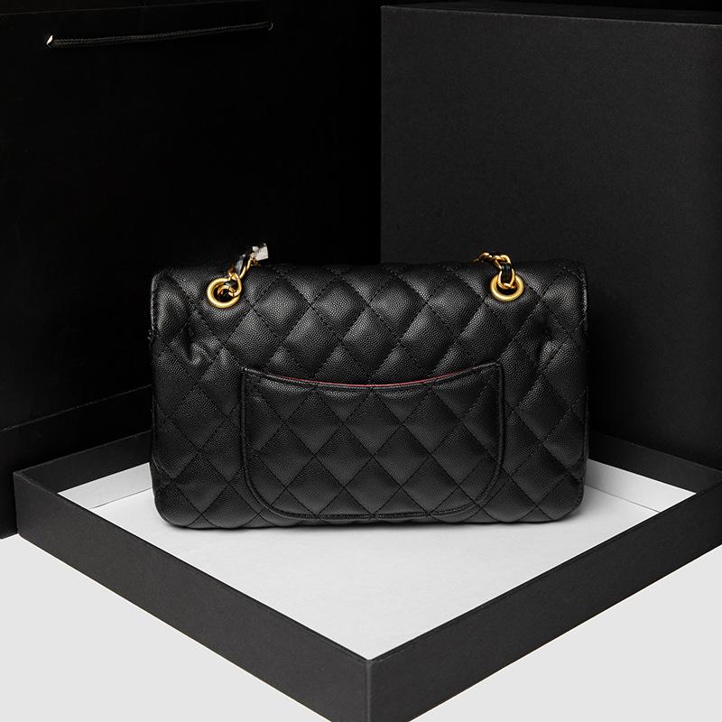 Caviar Diamond Chain Underarm Bag  New Style Commuting Date Women's Bag  Trendy and Versatile Crossbody Single Shoulder Handbag