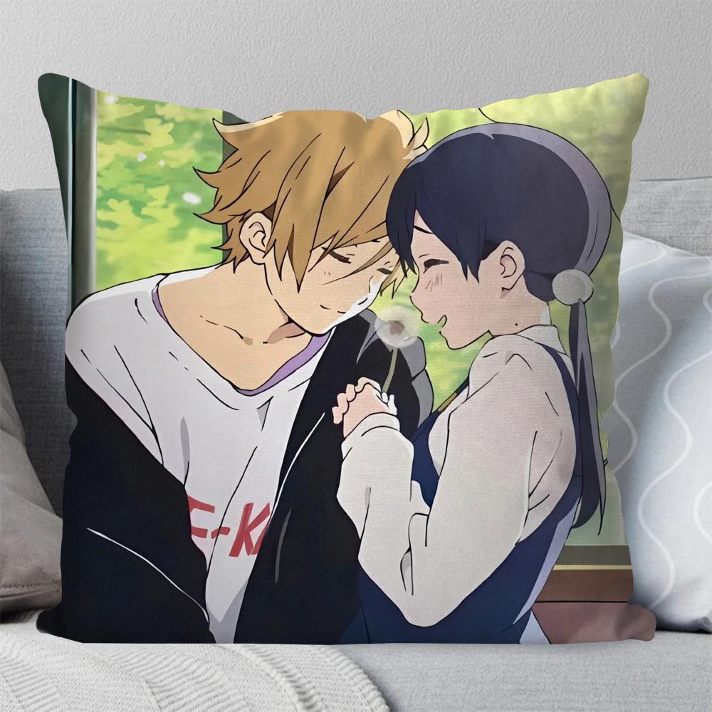 Animation Tamako Market Kissenbezug Quadratisches Kissen Schlafzimmer Sofa Freizeit Komfort Kissen Auto Wohnzimmer Heimdekoration 40X40