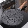 Granite egg pan 7 holes BLACK&WOOD 26 cm