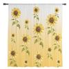 Aquarell Sonnenblumengelb Farbverlauf Transparente Vorhänge zur Wohnzimmerdekoration Fenstervorhänge Küchen-Tüll-Voile-Vorhänge