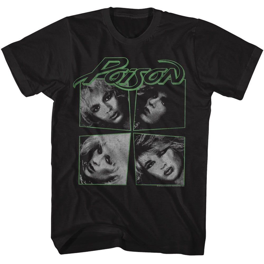 Poison I Want Action Four Photos Black Music Shirt XXL