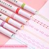 Colorful Flower-shaped Curve Line Markers Pen Curve Highlighter Pen Integrated Multiple Shapes
