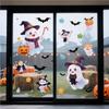 Halloween Decorations Ghost Pumpkin Static Stickers Halloween Cute Cartoon Bat Spider Glass Stickers