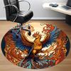 1pc Phoenix Flame Office Round Area Rug, Indoor Mat Suitable ForOffice, Under Office Chairs Bedroom Living Room Home Decor, Room Deco, D098