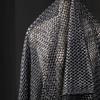 50/100/300cm Metal Gray Interwoven Grid Knitted Bronzing Net Fabric for Handmade  Diy Sewing Apparel Wholesale Cloth Material