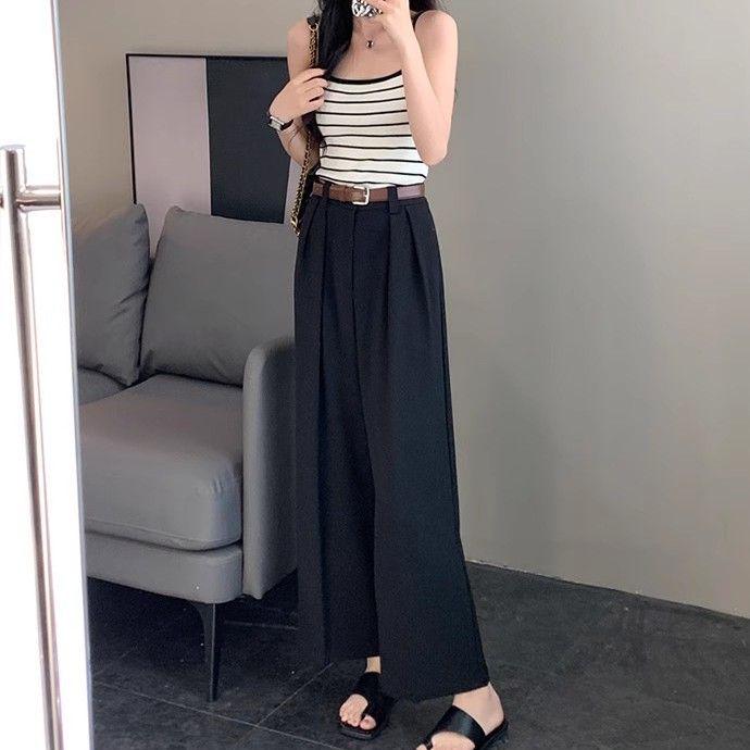 

Korean Spring Plus Size High Waist Casual Cropped Suit Pants for Women XL (115-125 jin)
