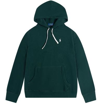 Polo Ralph Lauren FW23 Pony Logo Broderet Hættetrøje Fleece Langærmet Sweatshirt Herre sweatshirt Grøn 710838696-015