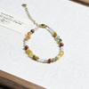 High-End Red Agate, Turquoise & Crystal Women's Bracelet with Natural Pearl