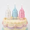 Silk Finish Finger Ring Candle Stand 3D Cake Shape Birthday Cake Ring Topper  Celebration