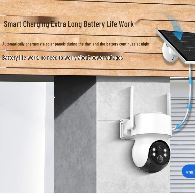 Wireless Outdoor Solar-Powered WiFi Camera with Remote Access & Long Standby