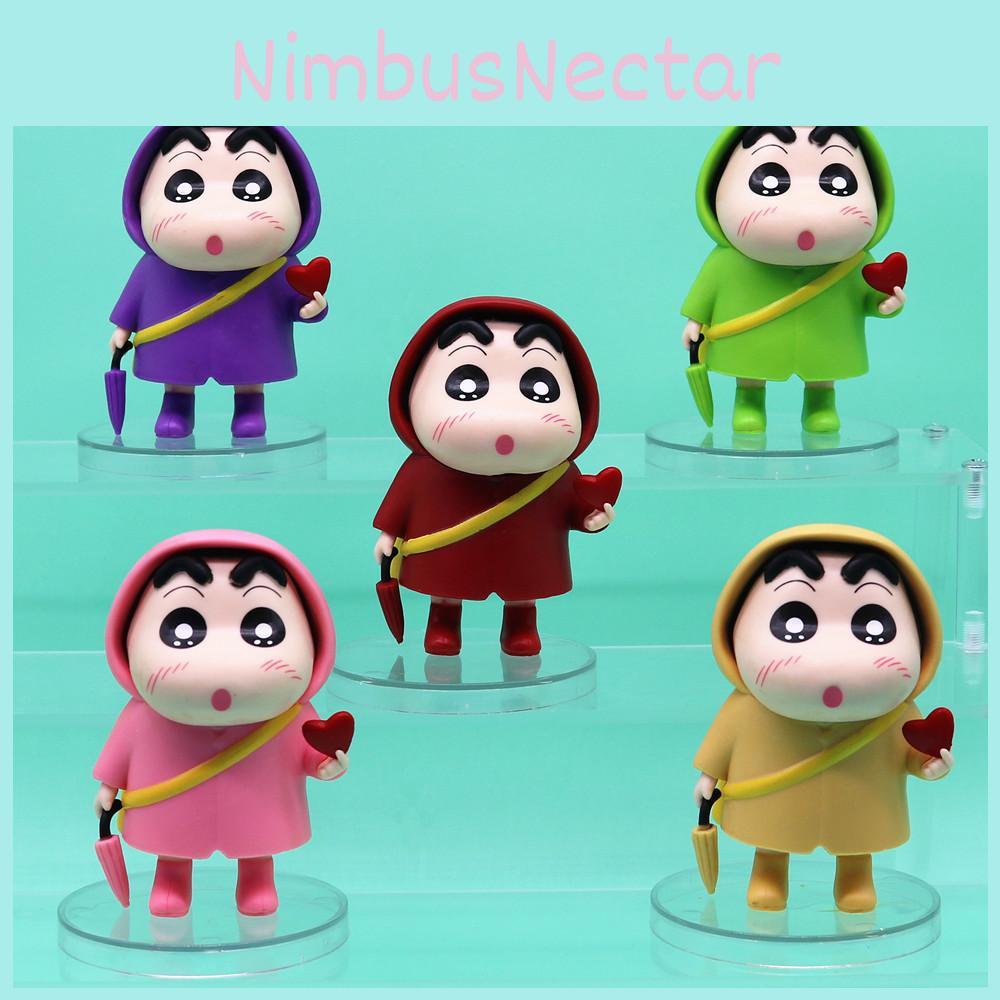 Shape Raincoat Heart Crayon Shinchan Pvc Collectible Figure Model For Anime Fans