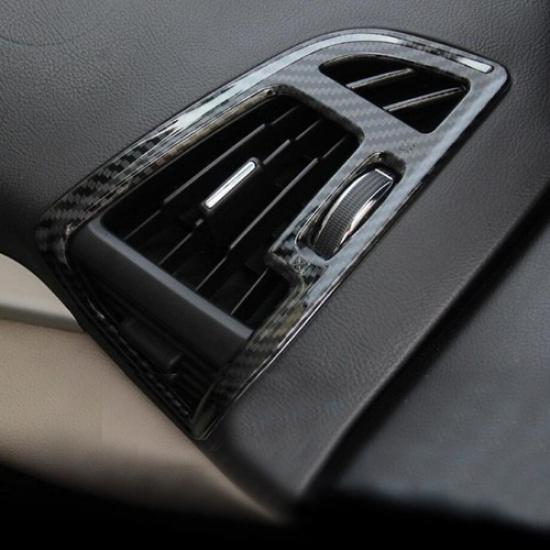 For Ford Escape Kuga 13- Carbon Fiber Side Air Vent Outlet Cover Frame Trim