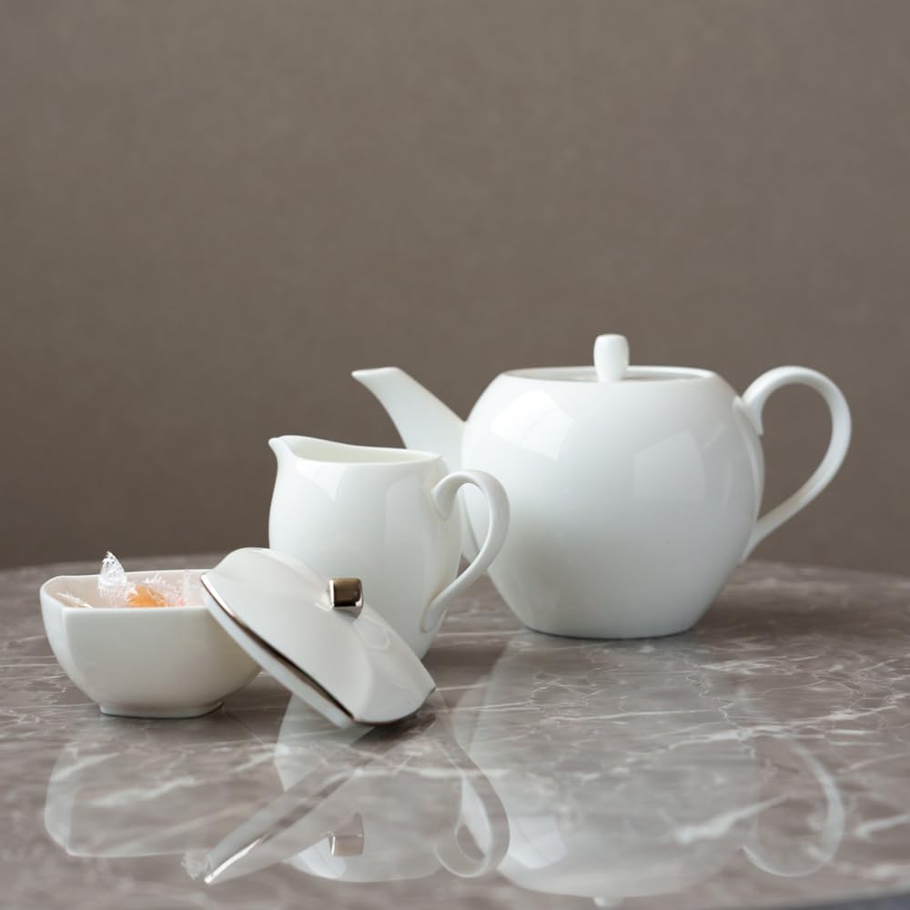 NARUMI Styles Cool Coupe Teapot, White, 660cc, 51326-4664