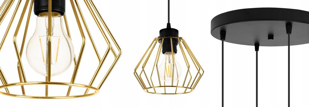 Ceiling Hanging Lamp Chandelier Gold Loft Druciak