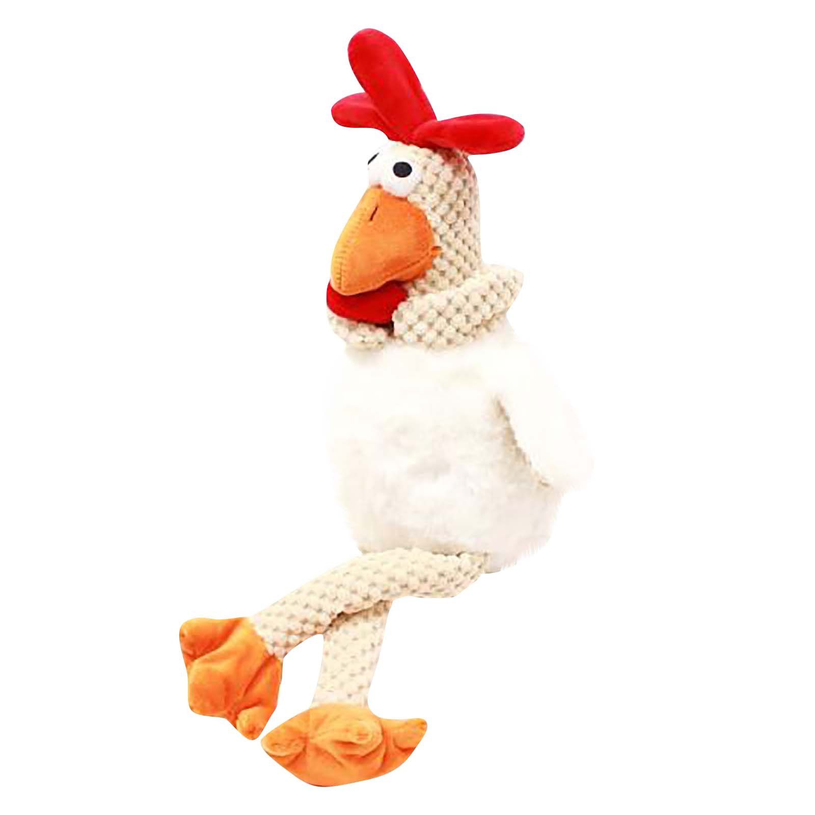 

Plush Run Chicken Toy Cartoon Animals Pets Chewing Doll Kids Birthday Gifts 35CM-13.6IN білий