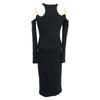 Louis Vuitton [Domestic Regular/24 Stainless Steel] RW241WW GXW FQJD12 Eyelet Tab Dress/ Dress XS blackUsed