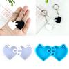 Keychain Silicone Mold Heart Silicone Mold for Car Pendant Home Decors Crystal Epoxy Resin Mold DIY Jewelry Making Mold