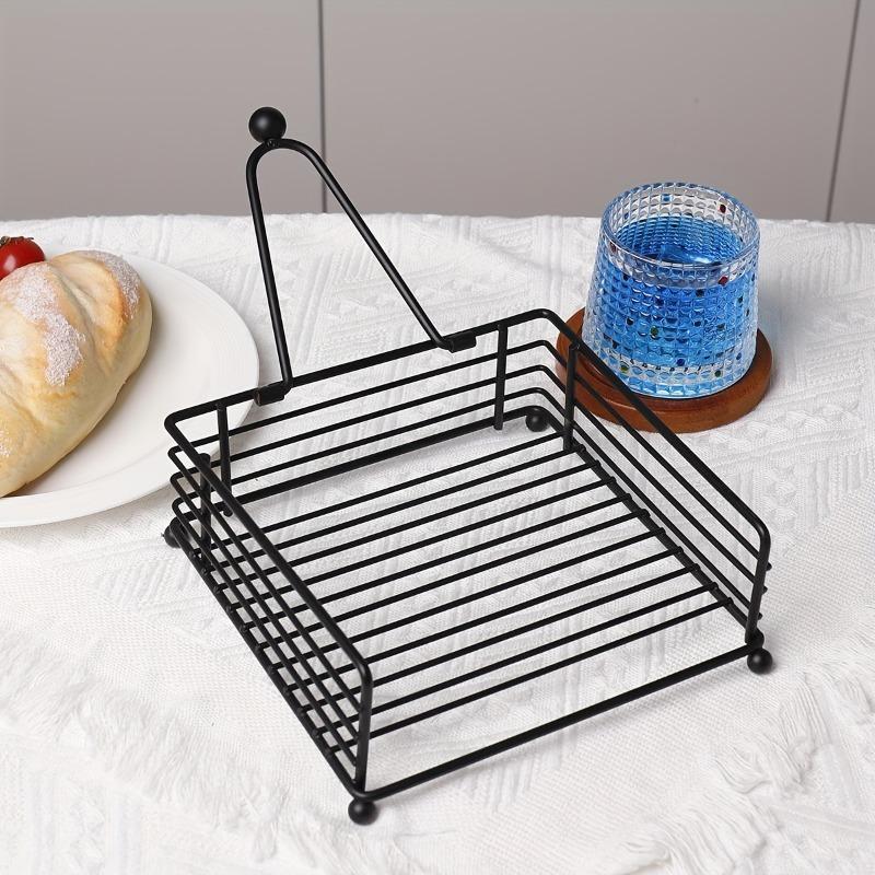 1pc Creative Square Tissue Box Holder |Open-Top Design | Durable Kitchen & Dining Decor Accessory