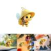 Car Decor Acrylic Flat Surface Bee Pendant With Cartoon Style For Interior Decoration