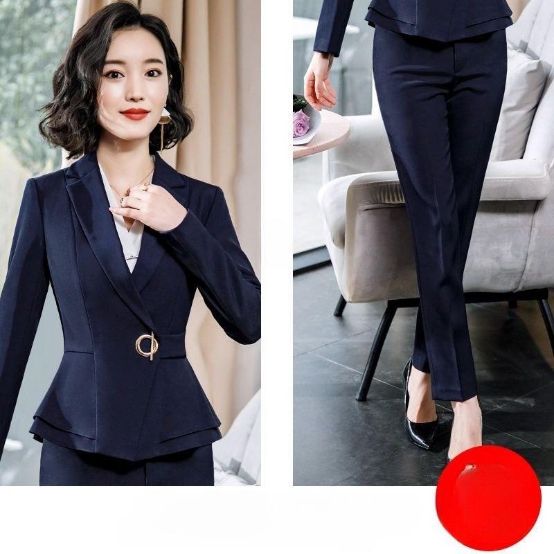 Professional Women Suit 2 Piece Set Fashion Formal Office Wear Blazer and Pants Outfit High Quality
